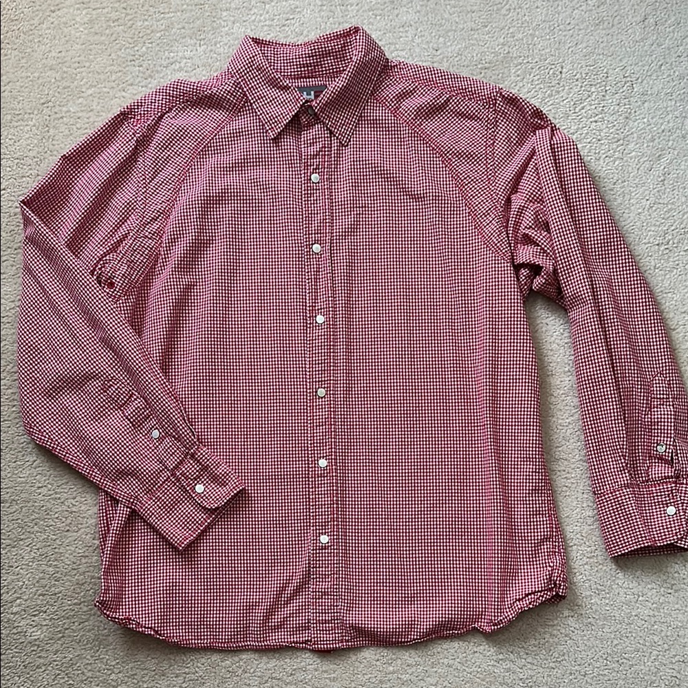 3 for $20 ✨ Men's Red Gingham Checkered Shirt